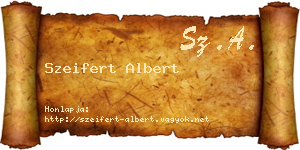 Szeifert Albert névjegykártya