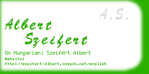 albert szeifert business card